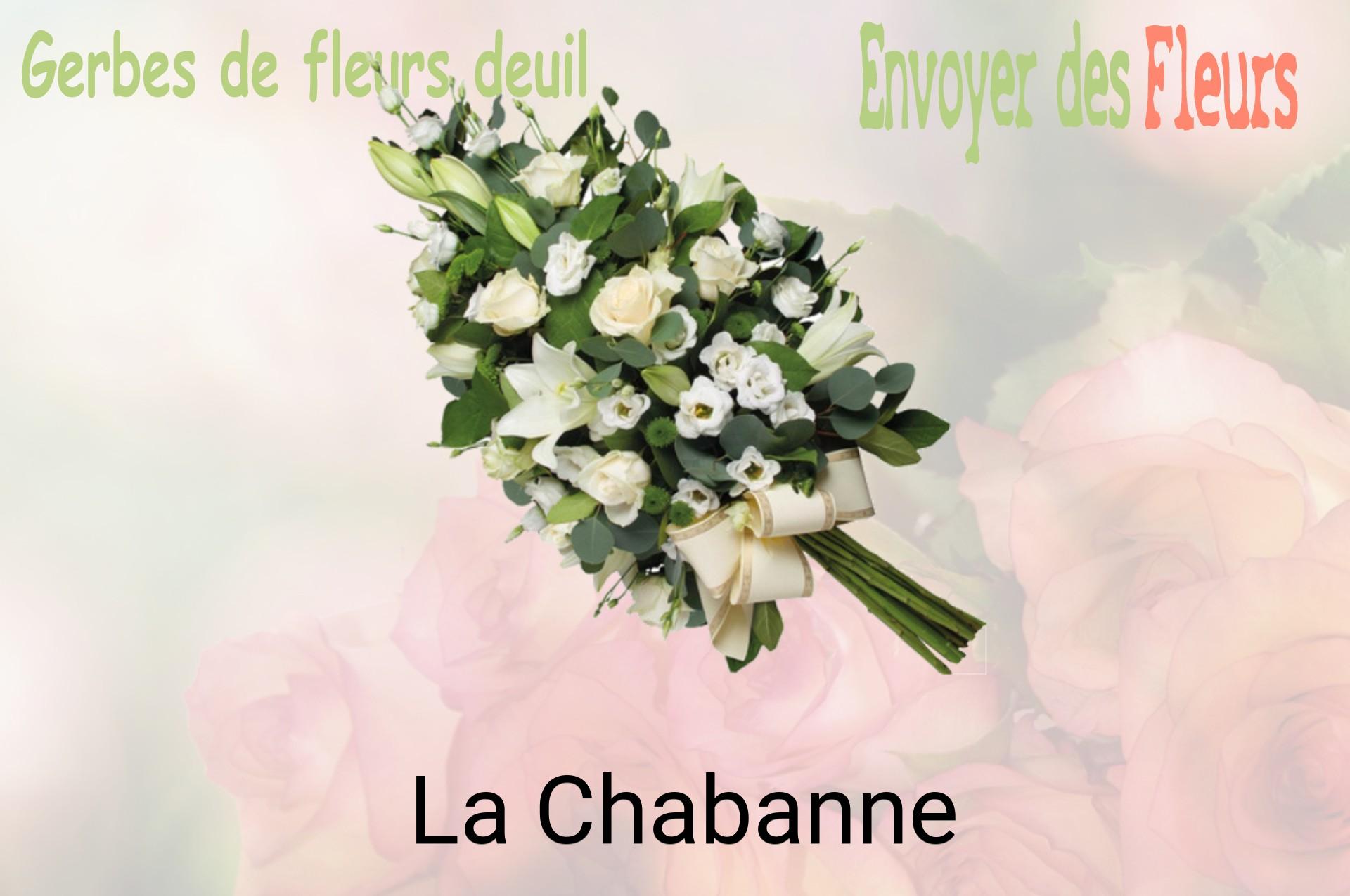 Gerbe de fleurs de deuil livrée à La Chabanne